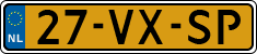 License plate of the Netherlands, Light Commercial Vehicles (1994 system)