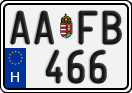 license plates of Hungary, Regular plates (2022)