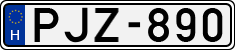 license plates of Hungary, Cars (1990)
