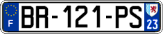 French license plate, SIV (ordinary)