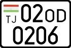 License plate of Tajikistan, Trailers (2009)
