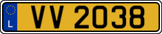License plate of Luxembourg, 2003 year system