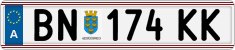 License plate of Austria, Regular plates