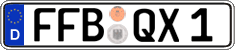 German license plate, Regular plates