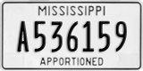 Mississippi, Apportioned