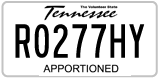 Tennessee, Apportioned