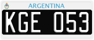 License plate of Argentina, Cars (1995, ABC 123)