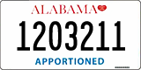Alabama, Apportioned (1234567)