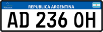 License plate of Argentina, Cars (Mercosur, AB 123 CD)