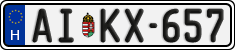license plates of Hungary, Regular plates (2022)