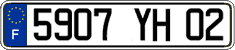 French license plate, FNI