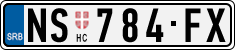 License plate of Serbia, Cars