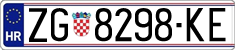 License plate of Croatia, Regular plates