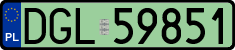 License plates of Poland, Electric vehicles