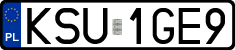 License plates of Poland, Regular car plates