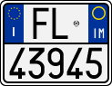 License plate of Italy, Motorcycles (1994 year series)