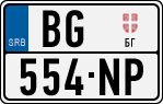License plate of Serbia, Cars