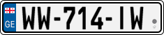 License plate of Georgia, Cars (2014)