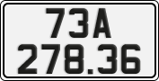 License plate of Vietnam, Cars