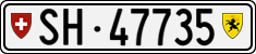 License plate of Switzerland, Cars