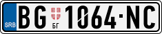 License plate of Serbia, Cars