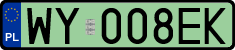 License plates of Poland, Electric vehicles