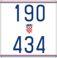 License plate of Croatia, Police