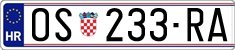 License plate of Croatia, Regular plates