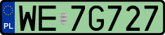 License plates of Poland, Electric vehicles