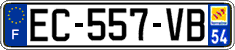 French license plate, SIV (ordinary)