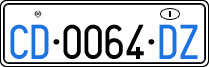 License plate of Italy, Diplomatic