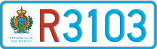 License plate of San Marino, Trailers (1234)