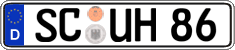 German license plate, Regular plates