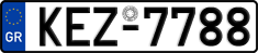 License plate of Greece, Cars