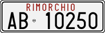 License plate of Italy, Trailers (1994 year series)