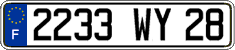 French license plate, FNI