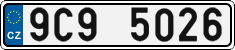 License plate of the Czech Republic, Cars (2001)