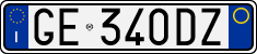 License plate of Italy, Cars (1994 year series)