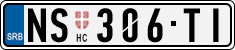 License plate of Serbia, Cars