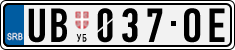 License plate of Serbia, Cars