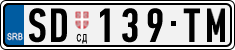 License plate of Serbia, Cars