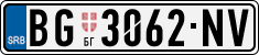 License plate of Serbia, Cars