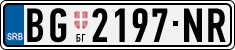 License plate of Serbia, Cars