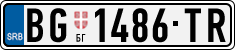 License plate of Serbia, Cars