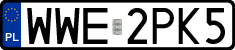 License plates of Poland, Regular car plates