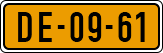 License plate of the Netherlands, Imported oldtimers (cars)