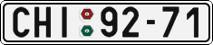 License plate of the Czech Republic, Cars (1960)
