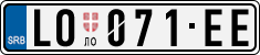 License plate of Serbia, Cars