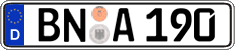 German license plate, Regular plates