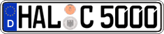 German license plate, Regular plates